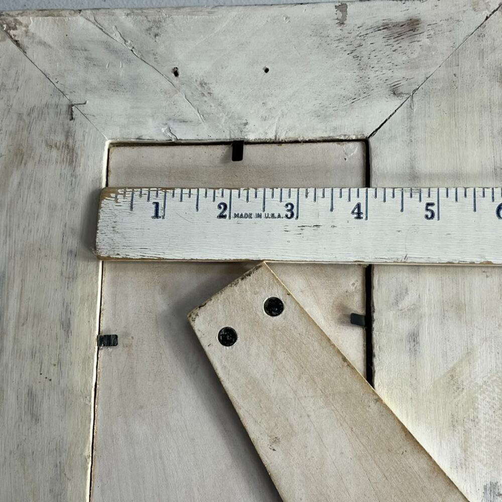 Wooden Picture Frames Distressed Look Set of 3 Different Sizes Farmhouse Cottage - Picture 11 of 16